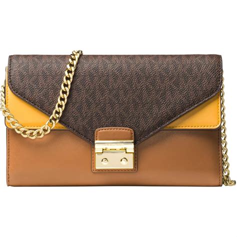 Michael Kors Sloan Crossbody Large Envelope Wallet Snakeskin 